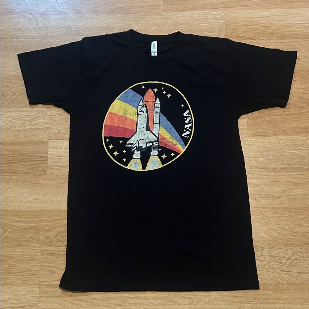 Black NASA Rocket T-Shirt
